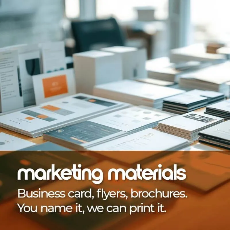 Business cards, flyers, brochures. You name it, we can print it.